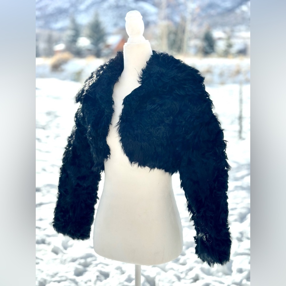 Like New Lamb Fur high-waist jacket